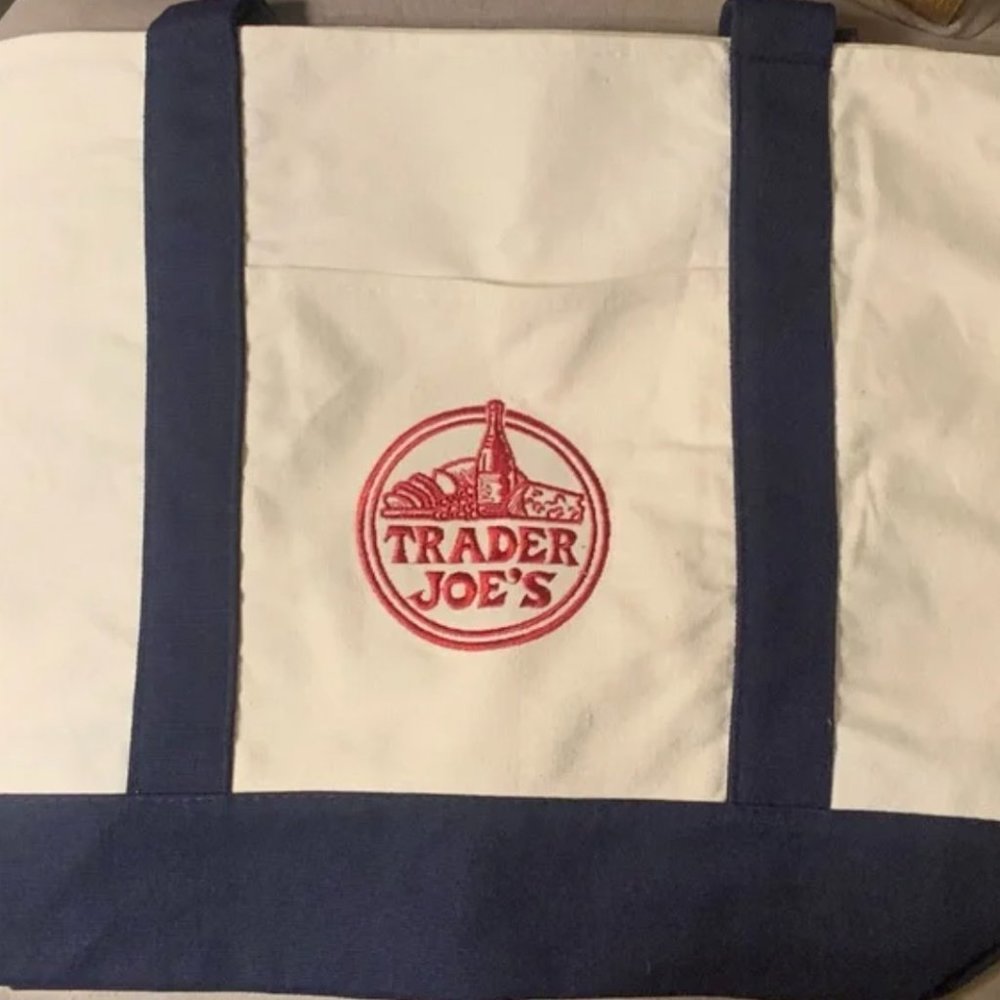 Trader Joe’s Canvas Tote Bag NEW Reusable Eco Bag Grocery Bag - NWT - Heavy Duty - Picture 3 of 9
